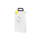 Дата кабель USB 2.0 AM to Lightning 1.0m Cafule Series Metal 2.4A White Baseus (CALJK-A02)