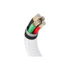 Дата кабель USB 2.0 AM to Lightning 2.0m Cafule Series Metal 2.4A White Baseus (CALJK-B02)