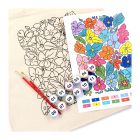 Набор для творчества Rosa Talent екосумка-розмальовка, Funny Flowers, 38х42 см (4823098543510)