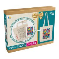 Набор для творчества Rosa Talent екосумка-розмальовка, Funny Flowers, 38х42 см (4823098543510)