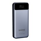 Батарея универсальная Sigma X-power SI30A7QLX 30000mAh, PD/130W, LED, cable 100w, silver (4827798479117)