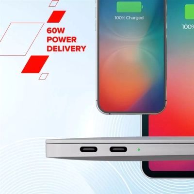 Дата кабель USB-C to USB-C 1.0m OnWire 60CL C-C 60W COLOR Braided 1m Black Canyon (CND-CCAP60AB10B)