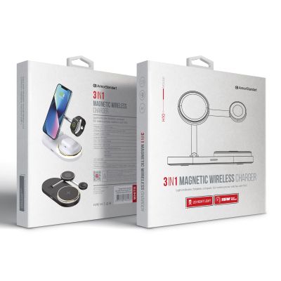 Зарядний пристрій Armorstandart Wireless Charging H101 3 in 1 Magnetic White (ARM78102)