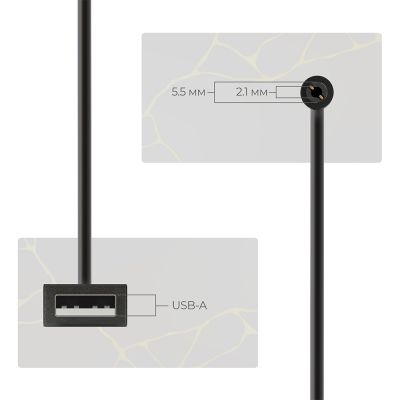 Кабель живлення USB to DC 5.5x2.1mm 9V 0.8m Armorstandart (ARM65662)