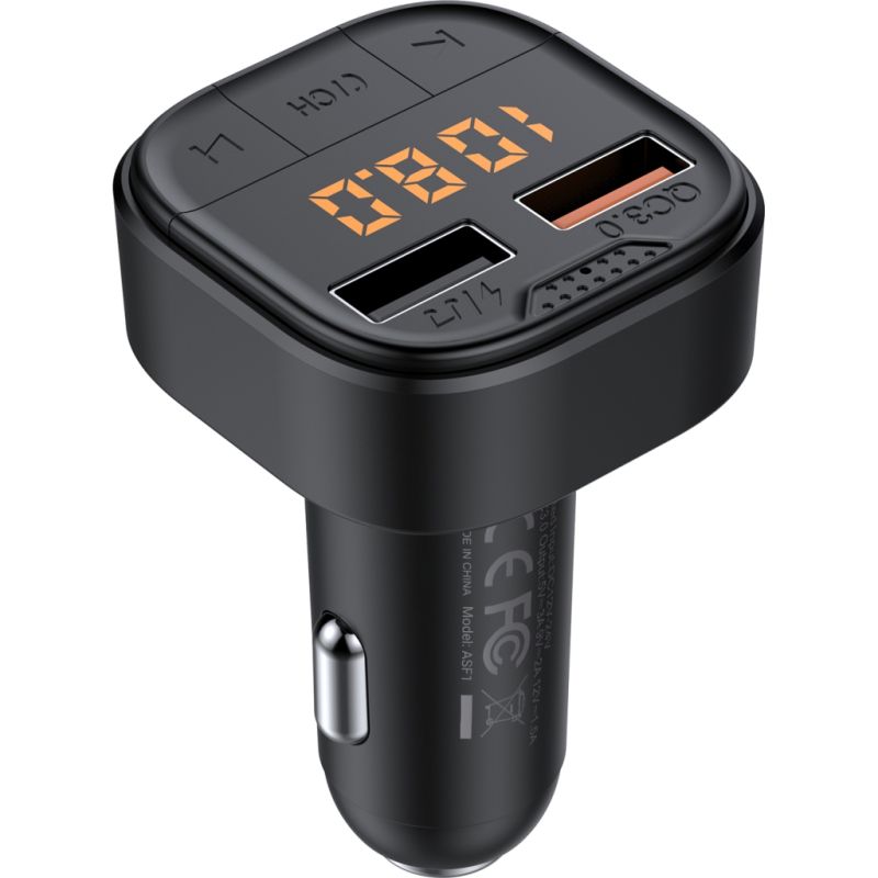 FM модулятор Armorstandart ASF1 18W QC3.0 2xUSB black (ARM82826)