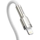 Дата кабель USB-C to Lightning 1.0m Cafule Metal PD 20W white Baseus (CATLJK-A02)