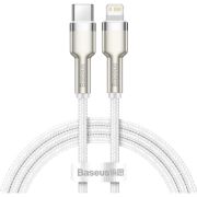 Дата кабель USB-C to Lightning 1.0m Cafule Metal PD 20W white Baseus (CATLJK-A02)