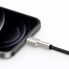 Дата кабель USB 2.0 AM to Lightning 1.0m Cafule Metal 2.4A black Baseus (CALJK-A01)