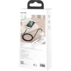 Дата кабель USB 2.0 AM to Lightning 1.0m Cafule Metal 2.4A black Baseus (CALJK-A01)