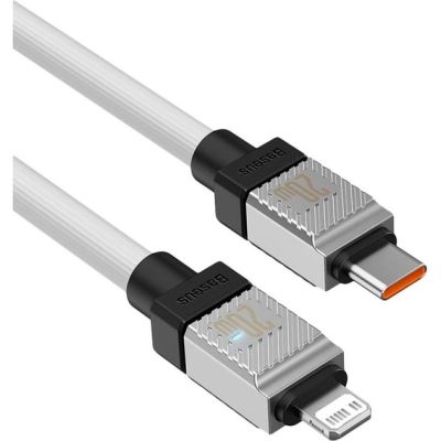 Дата кабель USB-C to Lightning 2.0m CoolPlay Fast Charging 20W white Baseus (CAKW000102)