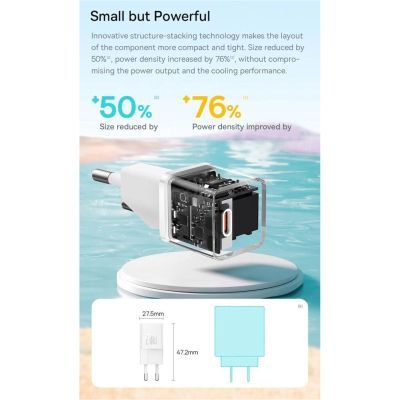 Зарядное устройство Baseus GaN5 Fast Charger USB-C 20W white (CCGN050102)