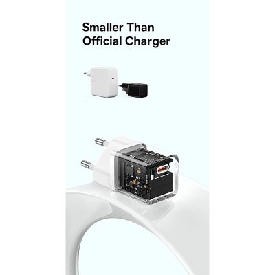 Зарядний пристрій Baseus GaN5 Fast Charger USB-C 30W + Cable 1.0m Type-C 100W white (P10110902213-00)
