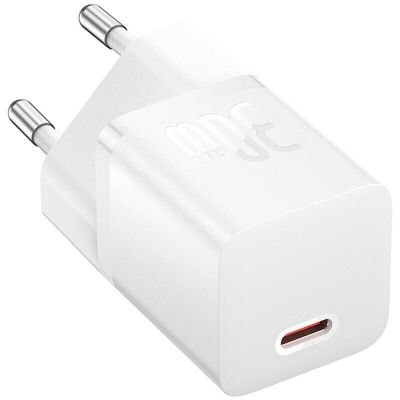 Зарядное устройство Baseus GaN5 Fast Charger USB-C 30W + Cable 1.0m Type-C 100W white (P10110902213-00)