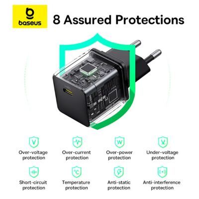 Зарядное устройство Baseus Palm Fast Charger 1C 20W + Cable 1.0m Type-C 60W black (P10111602113-01)