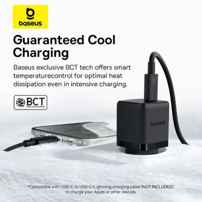 Зарядное устройство Baseus Palm Fast Charger 1C 20W + Cable 1.0m Type-C 60W black (P10111602113-01)