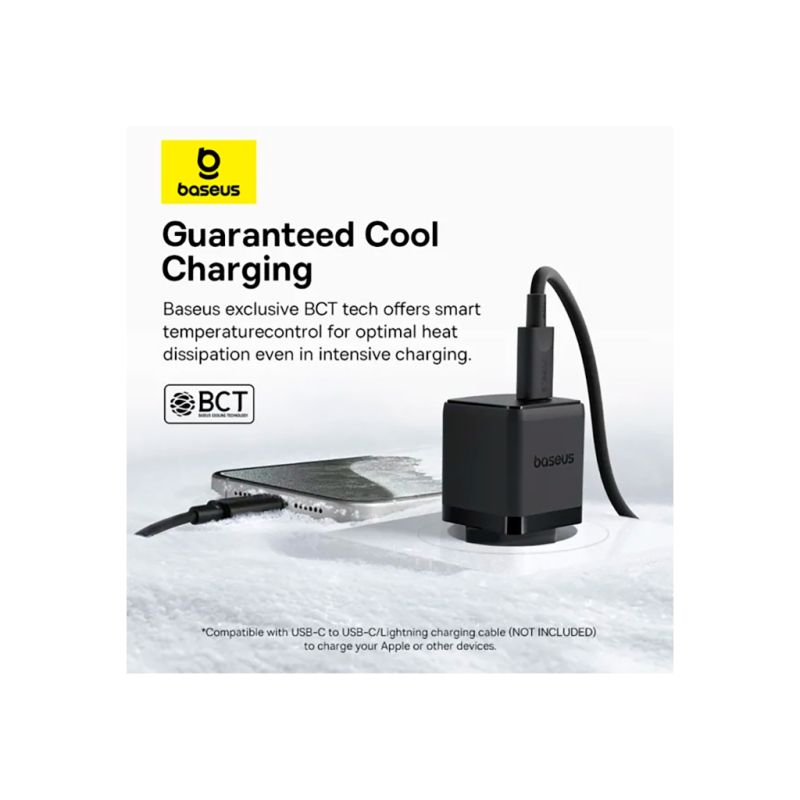 Зарядное устройство Baseus Palm Fast Charger 1C 20W + Cable 1.0m Type-C 60W black (P10111602113-01)