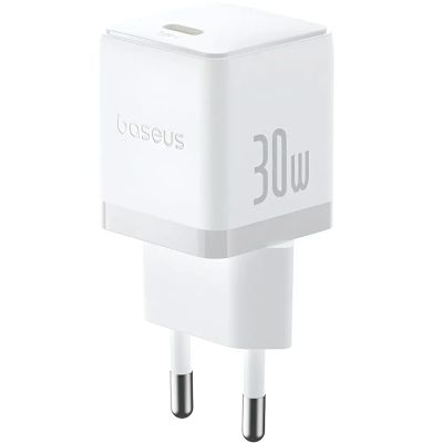 Зарядное устройство Baseus Palm Fast Charger 1C 30W + Cable 1.0m Type-C 60W white (P10111605213-01)