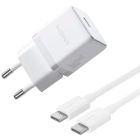Зарядний пристрій Baseus Palm Fast Charger 1C 30W + Cable 1.0m Type-C 60W white (P10111605213-01)