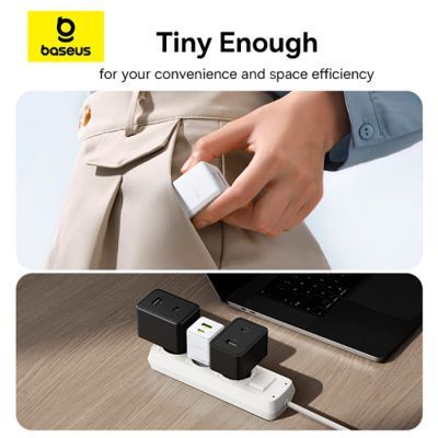 Зарядное устройство Baseus Palm Fast Charger C+U 20W moon white (P10111608213-00)