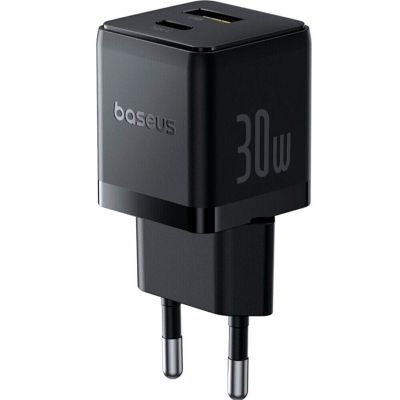 Зарядное устройство Baseus Palm Fast Charger C+U 30W cluster black (P1011160A113-00)