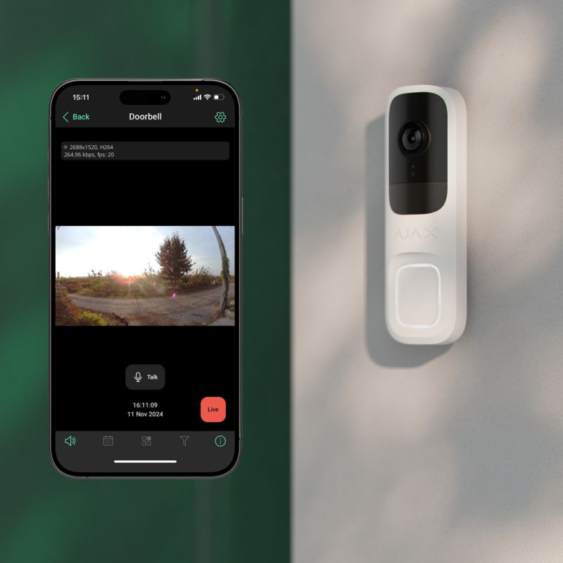 Вызывная панель Ajax (Doorbell graphite)
