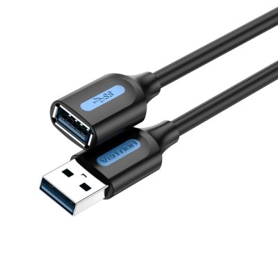 Дата кабель USB 3.0 AM/AF 2.0m black Vention (CBHBH)