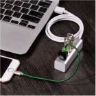 Концентратор HOCO USB 2.0 to 4xUSB Line machine HB1 Silver (6957531038146)