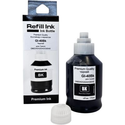 Чернила Premium Quality Canon GI-40BK 170ml, black, pigmented (70264915)