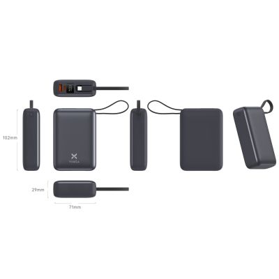 Батарея универсальная Vinga 20000 mAh 45W Display Cable (VPBB2045C)