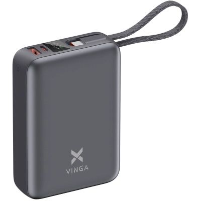 Батарея универсальная Vinga 20000 mAh 45W Display Cable (VPBB2045C)