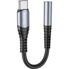 Переходник USB-C M to 3.5mm F LS33 metal gray HOCO (6931474761163)