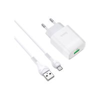 Зарядное устройство HOCO C72Q Glorious USB QC3.0 + cable USB to Micro 5P 18W White (6931474732538)
