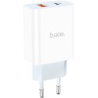 Зарядное устройство HOCO C97A 1xUSB-C PD20W + 1xUSB QC3.0 White (6931474766076)