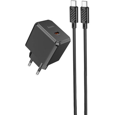 Зарядное устройство HOCO CS13A Ocean USB-C PD20W + cable USB-C to USB-C Black (6942007603843)