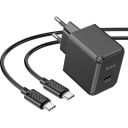 Зарядное устройство HOCO CS13A Ocean USB-C PD20W + cable USB-C to USB-C Black (6942007603843)