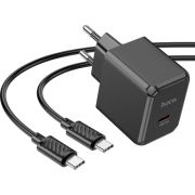 Зарядное устройство HOCO CS13A Ocean USB-C PD20W + cable USB-C to USB-C Black (6942007603843)