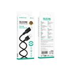 Дата кабель USB 2.0 AM to Micro 5P 3.0m Lenny silicone BX113 black BOROFONE (6941991115547)