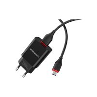 Зарядное устройство BOROFONE BA20A Sharp USB + cable USB to Micro 5P 10.5W Black (6931474702135)