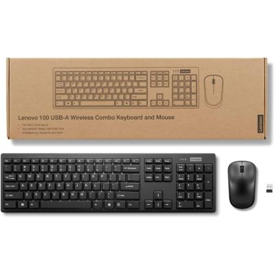 Клавиатура Lenovo 100 Wireless UA Black (GX31Q28916)