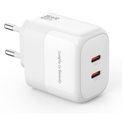 Зарядний пристрій XO L140 35W 2xUSB-C PD White (L140_White)
