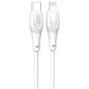 Дата кабель USB-C to Lightning 1.0m 27W High Elastic Zeus XO (NBQ239A_White)