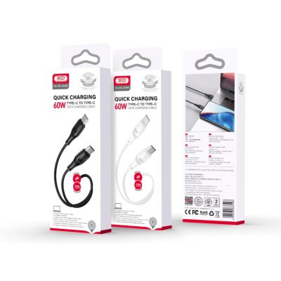 Дата кабель USB-C to USB-C 1.0m 60W High Elastic Zeus XO (NBQ239B_White)