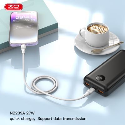 Дата кабель USB-C to USB-C 1.0m 60W High Elastic Zeus XO (NBQ239B_White)