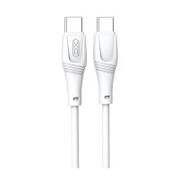 Дата кабель USB-C to USB-C 1.0m 60W High Elastic Zeus XO (NBQ239B_White)