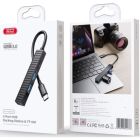 Концентратор XO USB-C 4-in-1 порти XO (HUB014B.black) (HUB014B.black)