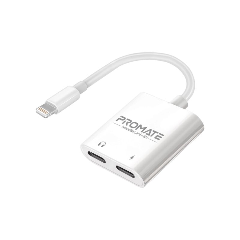 Адаптер Lightning to Lightning 12W + Lightning audio Promate (medialink-i2i)