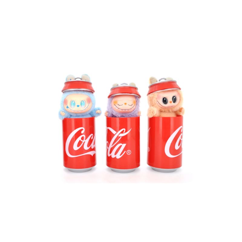 Мягкая игрушка No Brand сюрприз Labubu Coca-Cola Surprise, 17 см, Mix color, темный пакет (YT42167)