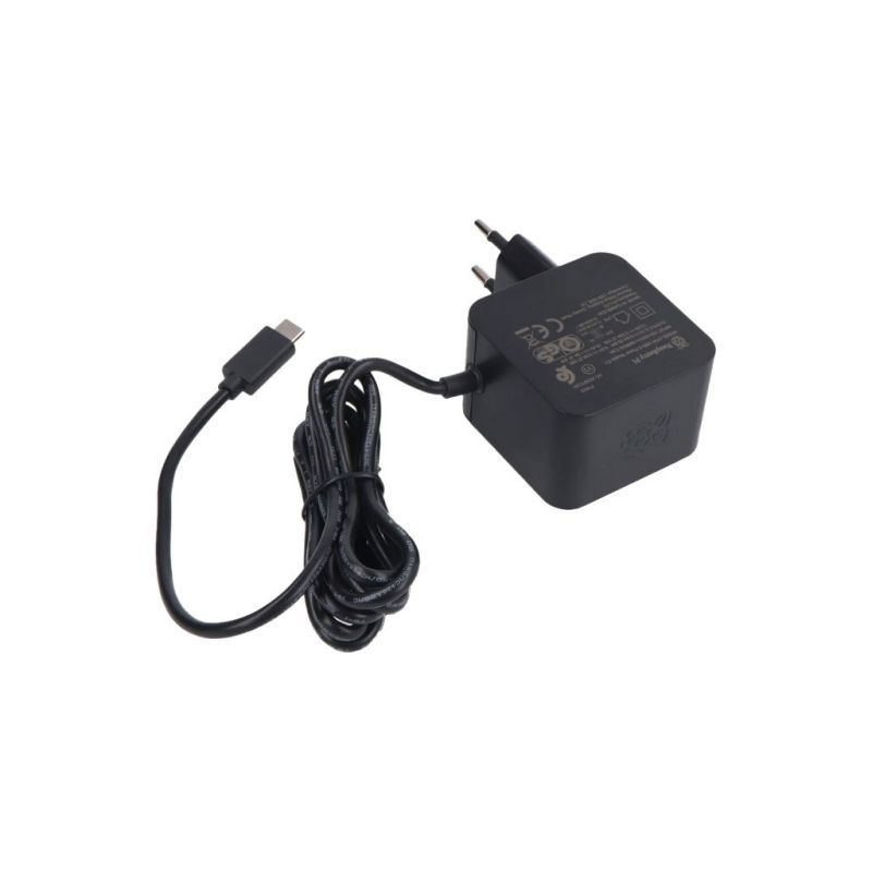 Блок питания для Микро ПК Raspberry Pi для Raspberry Pi 4 5В/3А USB-C чорный (SC0754)