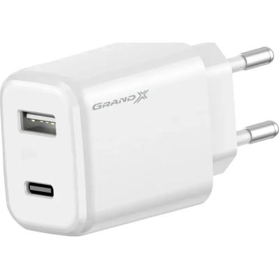 Зарядное устройство Grand-X (CH-890) Fast Charge 1xUSB-C PD20W + 1xUSB QC4.0 + AFC SCP FCP Black (CH-890)