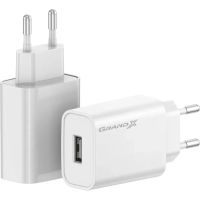 Зарядний пристрій Grand-X (CH-550W) Quick Charge USB QC3.0 22.5W White (CH-550W)